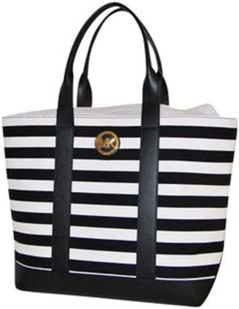 michael michael kors black white striped qf75fvx7pa|Amazon.com: Black And White Michael Kors Purse.